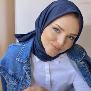 Bambu Kraş Eşarp Lacivert