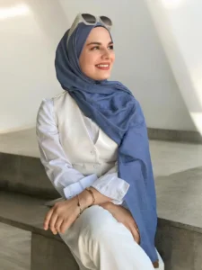 Dubai Pamuk Şal Kot Mavi