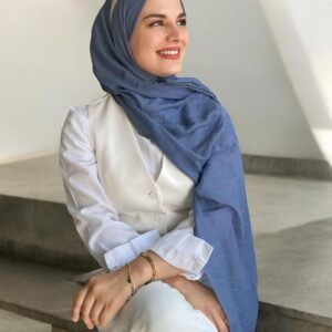 Dubai Pamuk Şal Kot Mavi