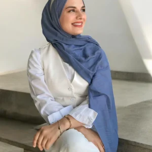 Dubai Pamuk Şal Kot Mavi