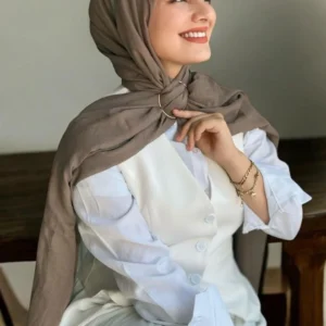 Dubai Pamuk Şal Koyu Vizon