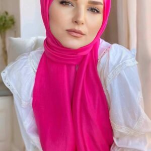 Fuşya Pamuk Kraş Şal