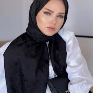 Alternative view of Jakar İpeksi Karo Desen Şal Siyah