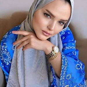 Jakar İpeksi Labirent Desen Şal Gri