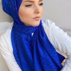Alternative view of Jakar İpeksi Labirent Desen Şal Saks Mavisi