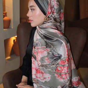 Lina Çiçek Desen İpek Vual Şal