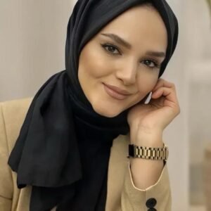 Siyah Pamuk Kraş Şal