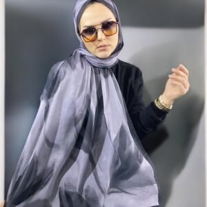 Alternative view of Watercolor Perla DİGİTAL BASKI DESENLİ PAMUK ŞAL Gri
